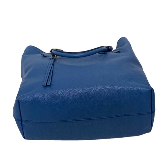 PRADA NWT Vitello Daino Cobalto BN2754 Large Shopping Tote Shoulder Bag - Picture 12 of 13